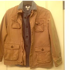 Boys cargo/utility khaki jacket Gymboree